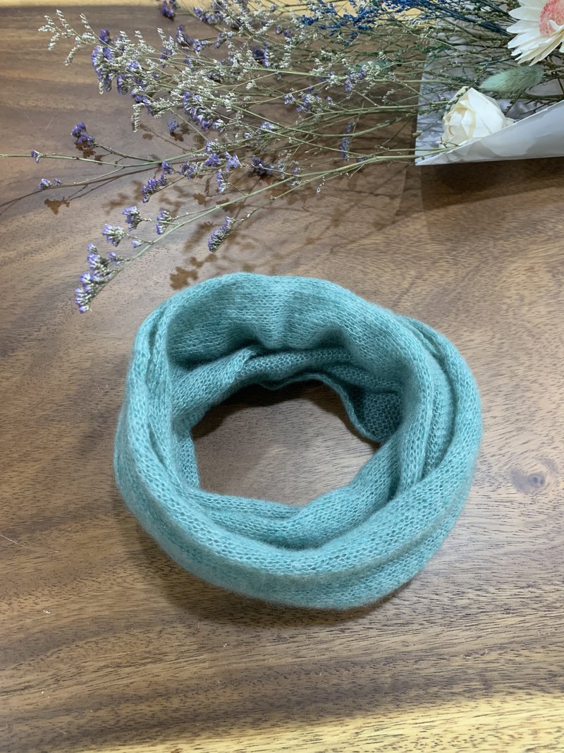 Unisex scarf in green. High-end wool scarf. scarf. Can be wound 2 times - Knit Scarves & Wraps - Wool 