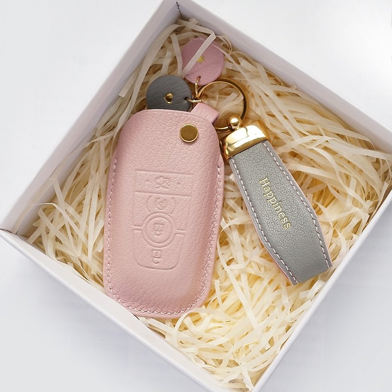 Lincoln handmade custom car key cover - Keychains - Genuine Leather 