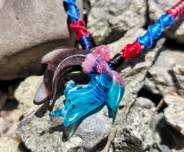 Ocean Wave Resin Necklace - Handmade Jewelry