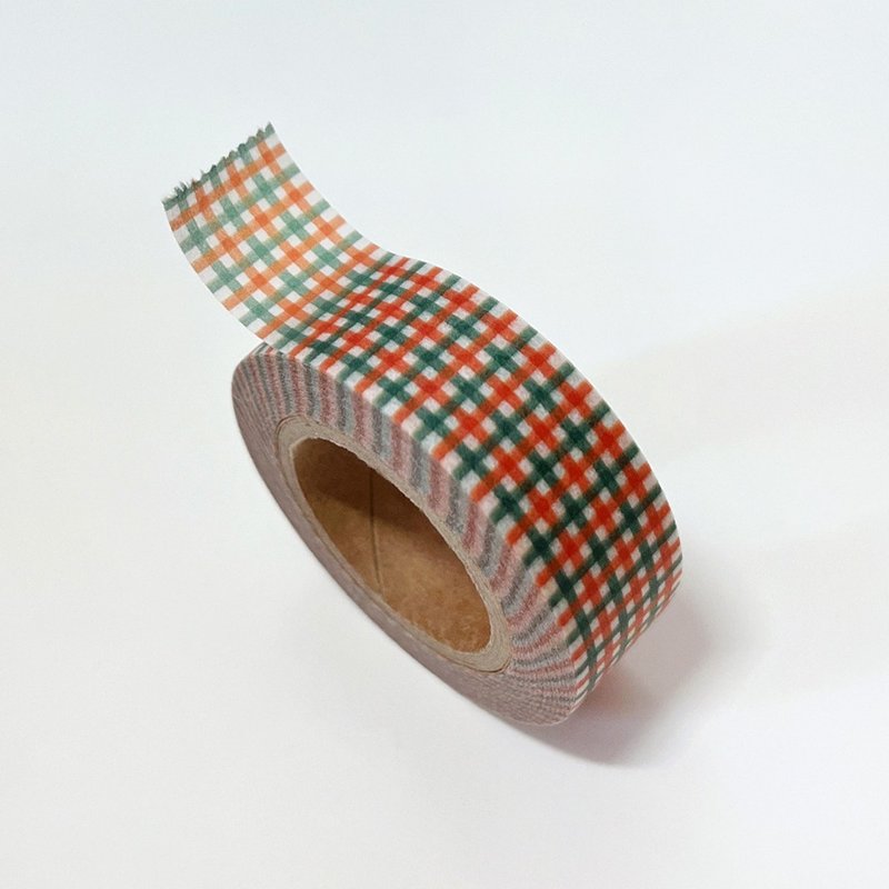 Red green check | Masking Tape - Washi Tape - Paper Multicolor