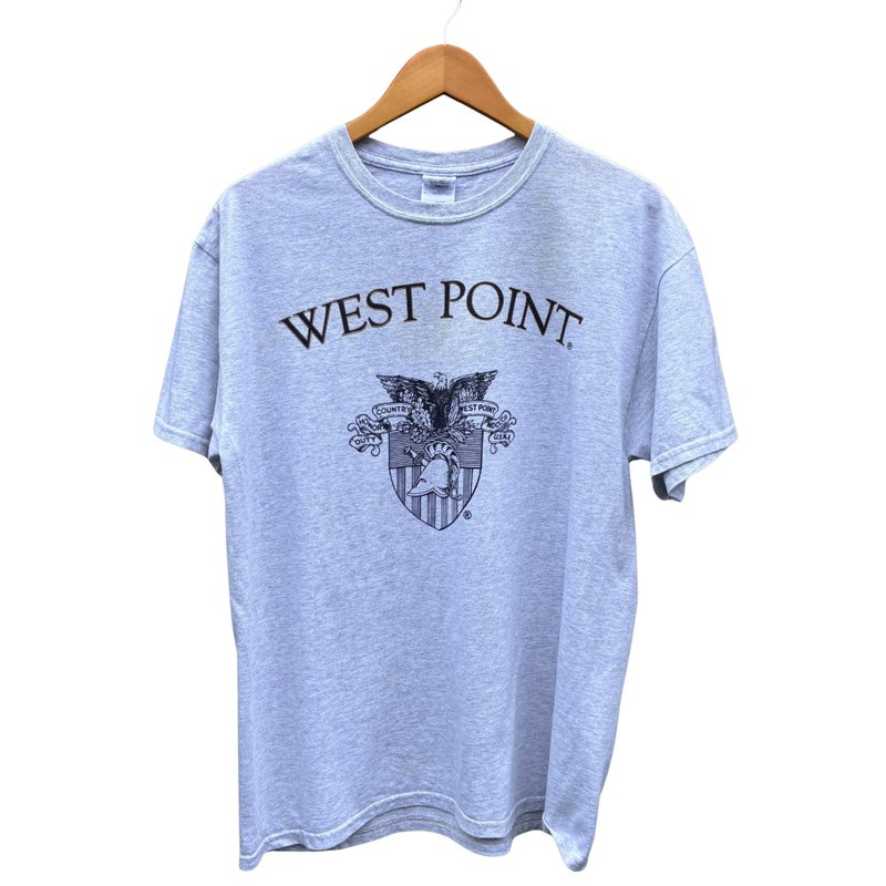 Vintage Army West Point  USMA T Shirt - 男 T 恤 - 棉．麻 灰色