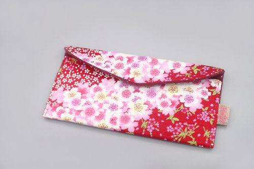 Pink Ann 平安 平安紅包-櫻花盛開 日本棉布,紅包袋,收納,手機,現金,小經書