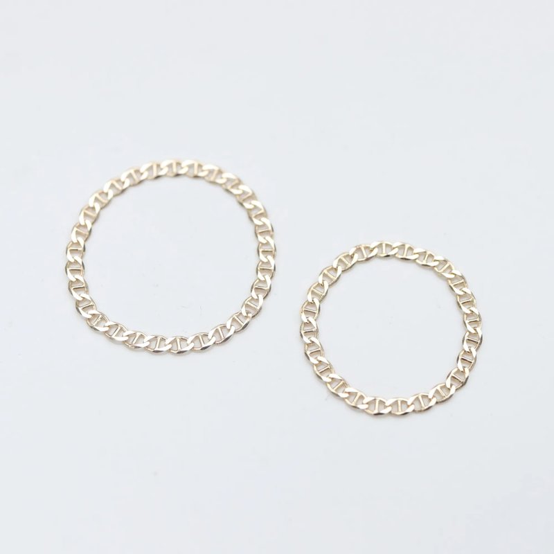 14K Zero Gravity Fit Chain Ring, no need to take it off when taking a bath, sweat or water, and won’t fade - ต่างหู - เครื่องประดับ สีทอง