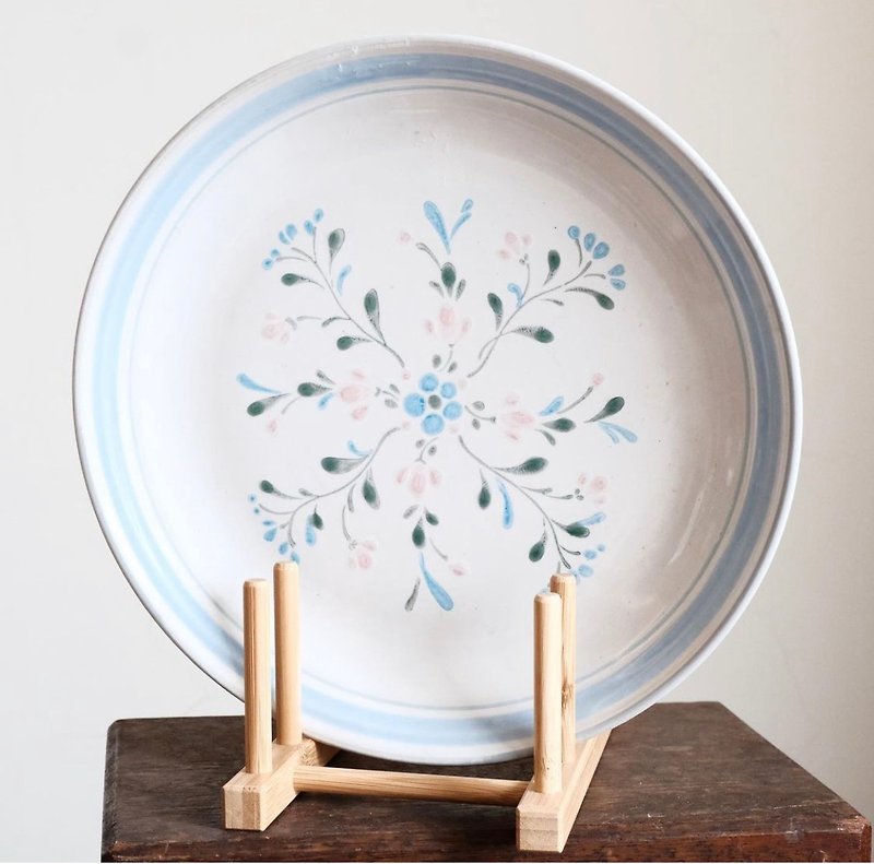 日本初期の花のディナープレート - 皿・プレート - 陶器 多色