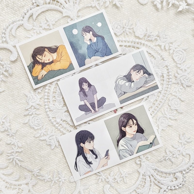 Thinking Girls - 貼紙 - 紙 灰色
