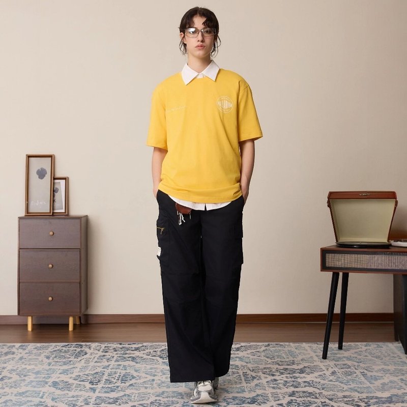 PALLADIUM 素面LOGO短T 男女款 太陽黃 1011346 - 女 T 恤 - 其他人造纖維 白色