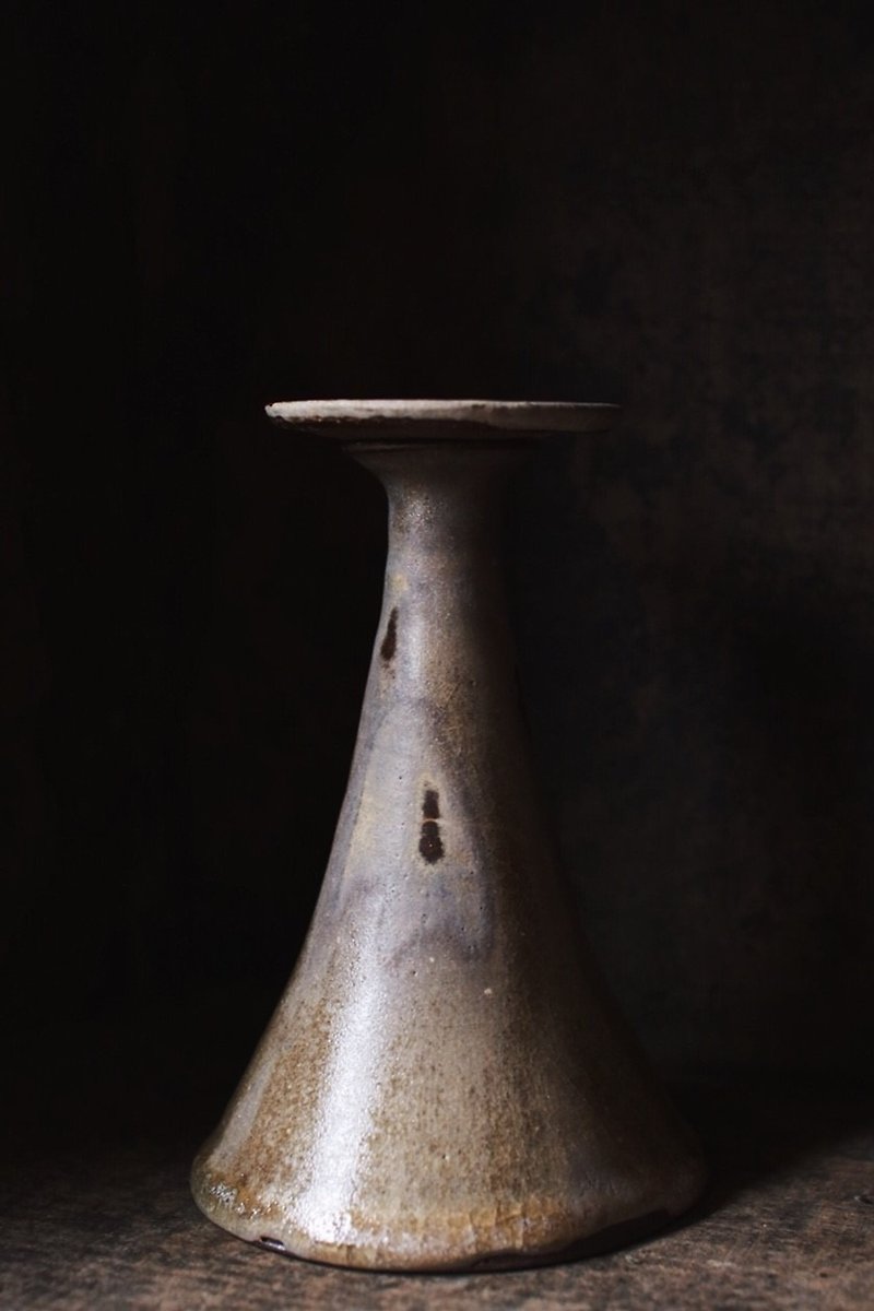 ガスを見る_デュアルユースの小さな高いテーブル - 花瓶・植木鉢 - 陶器 グレー