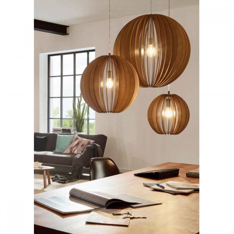 EGLO Austria Lighting | Polish Wood Chandelier | Table Lamp | Housewarming Gift | Limited Edition Khaki - โคมไฟ - ไม้ สีกากี