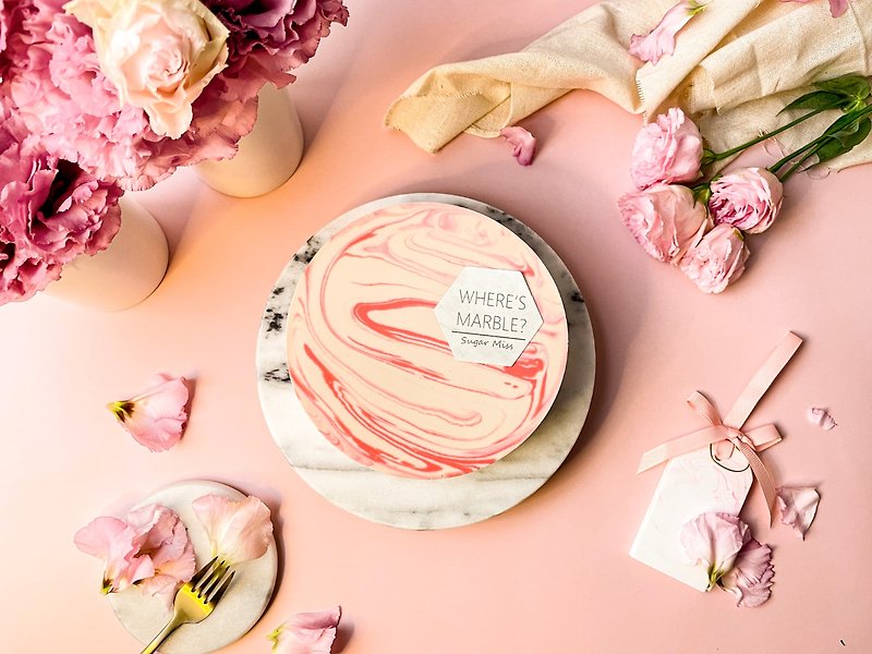 2021蘋果日報母親節蛋糕第二名 玫瑰大理石乳酪蛋糕6吋 - 蛋糕/甜點 - 其他材質 