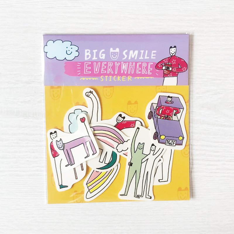 Big smile everywhere | Sticker Pack(10 in) - Stickers - Paper 