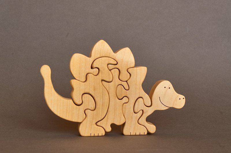 Wooden puzzle Dragon animal toy figurine toddler - ของเล่นเด็ก - ไม้ สีใส
