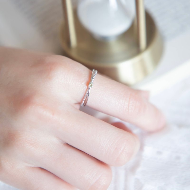 Stone edge ring 925 Silver adjustable ball temperament Ring - แหวนทั่วไป - เครื่องเพชรพลอย สีเงิน