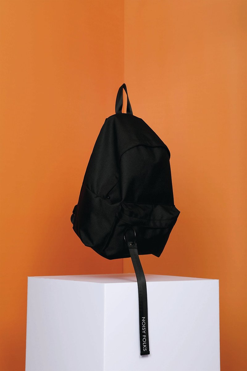 Noisy Folks SMT-22 backpack Black - กระเป๋าเป้สะพายหลัง - ผ้าฝ้าย/ผ้าลินิน สีดำ