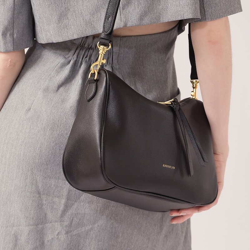 HOBO SHOULDER BAG - BLACK - Messenger Bags & Sling Bags - Genuine Leather Black