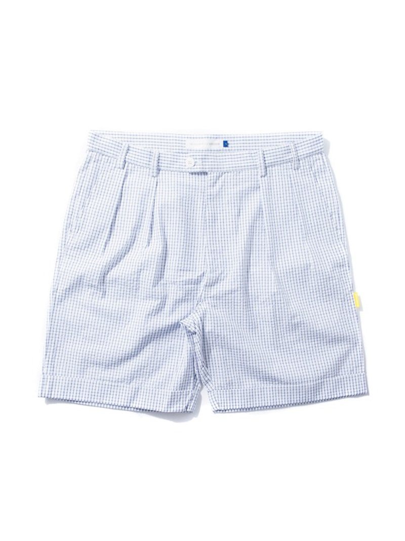 [Picks] DeMarcoLab classic plaid shorts discounts Taiwan design brand white seersucker - กางเกงขายาว - ผ้าฝ้าย/ผ้าลินิน 