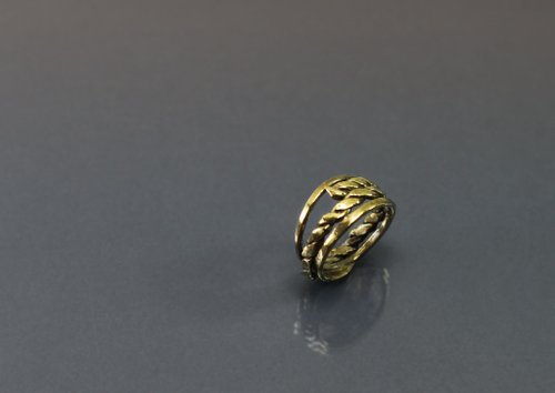 Maple jewelry design 線條系列-麻花編織黃銅戒