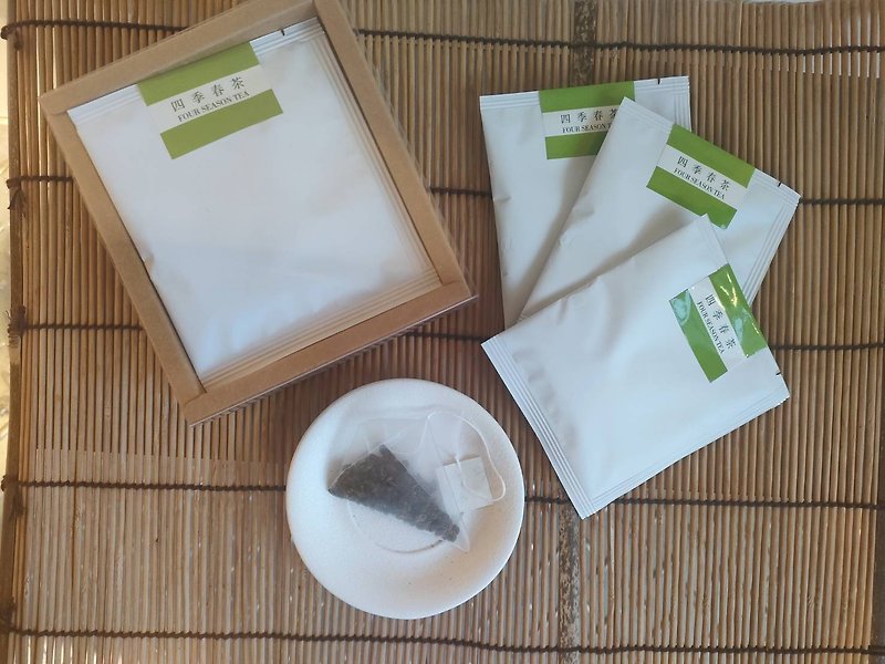 Relax with a cup of high mountain four seasons spring tea bag per box/10 pcs - ชา - อาหารสด สีเขียว