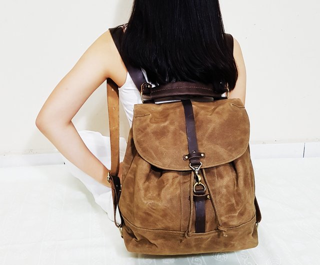 Leather Drawstring Backpacks