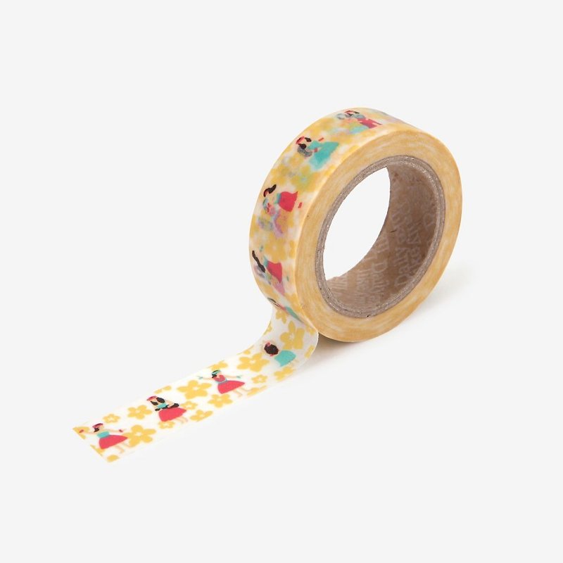 Dailylike single roll of paper tape -103Hula, E2D03855 - Washi Tape - Paper Yellow