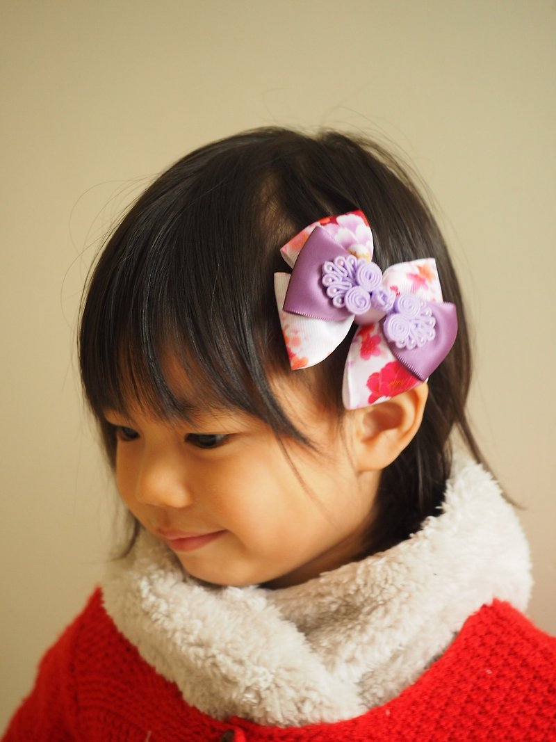 Chinese New Year Hair Accessory Hair Clip Band - Baby Accessories - Cotton & Hemp Purple