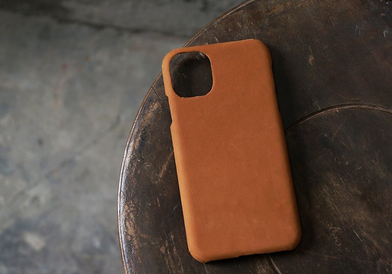 iphone11 /11 pro mobile phone case - เคส/ซองมือถือ - หนังแท้ สีส้ม