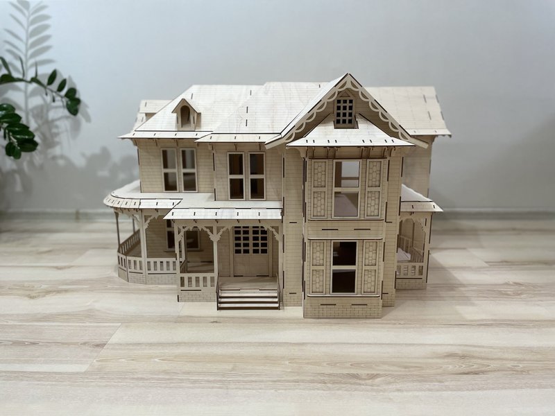 Victorian Dollhouse Kit | Harry Truman Doll House | DIY Dollhouse kit - ของเล่นเด็ก - ไม้ 