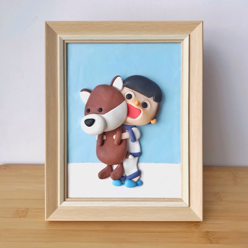 Like Yan Clay Photo Frame Customized for you and your furry child - Customized Portraits - Clay Multicolor