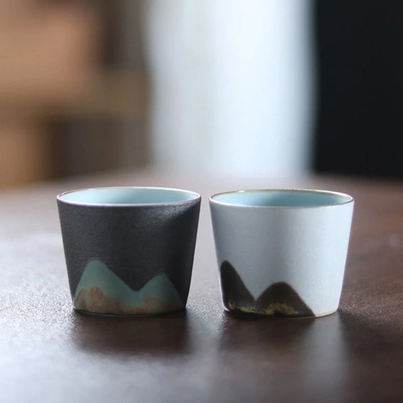 品藏 匠心古意 磨砂釉彩品茗杯-對杯2入 - 咖啡杯/馬克杯 - 瓷 