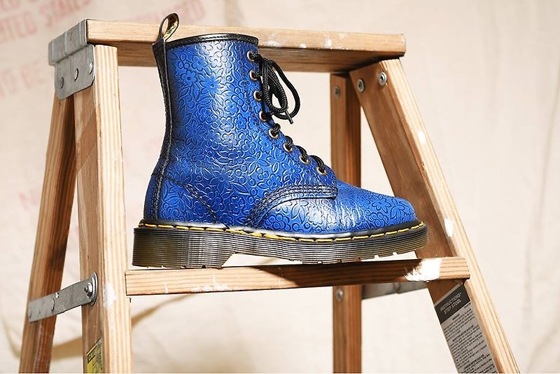 Vintage Dr. Martens Shoes UK3 - Women's Boots - Genuine Leather Blue
