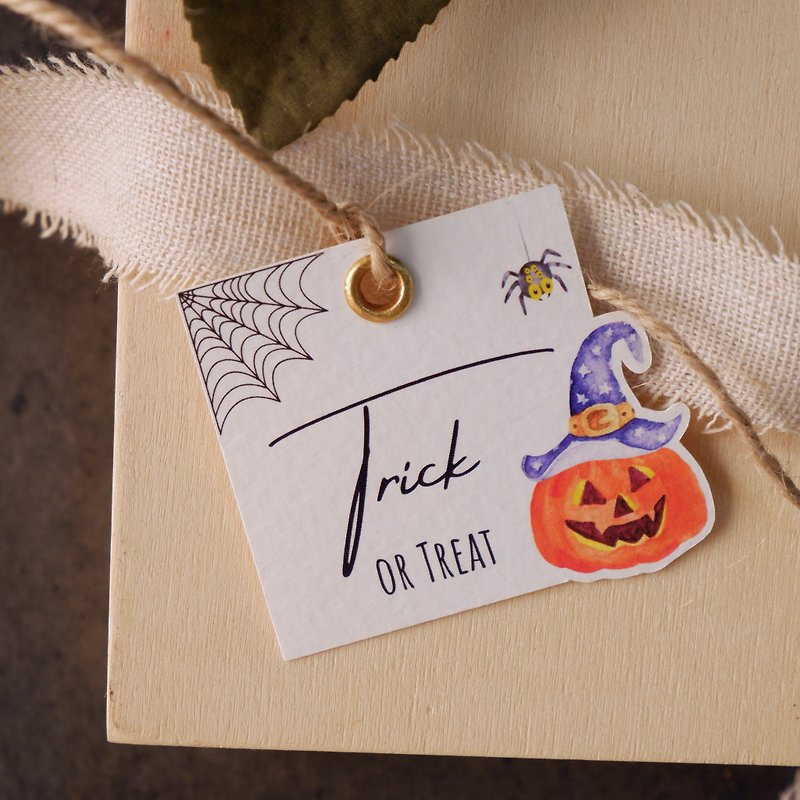 【Halloween Trick or Treat】Gift Tag Trick or Treat - Bookmarks - Paper Orange