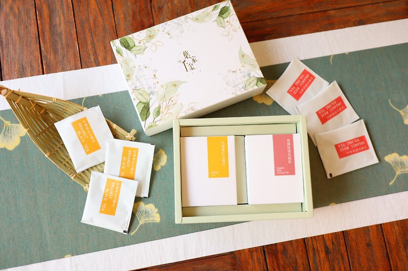 [Thousand Gold Gift Set] Organic Rose Oolong Tea, Organic Royal Concubine Yulu Tea - Tea - Paper White