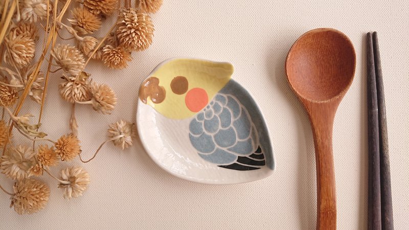 Hey!鳥朋友!派特玄鳳雀鳥造型碟 - 碟子/醬料碟/醬油碟 - 瓷 灰色