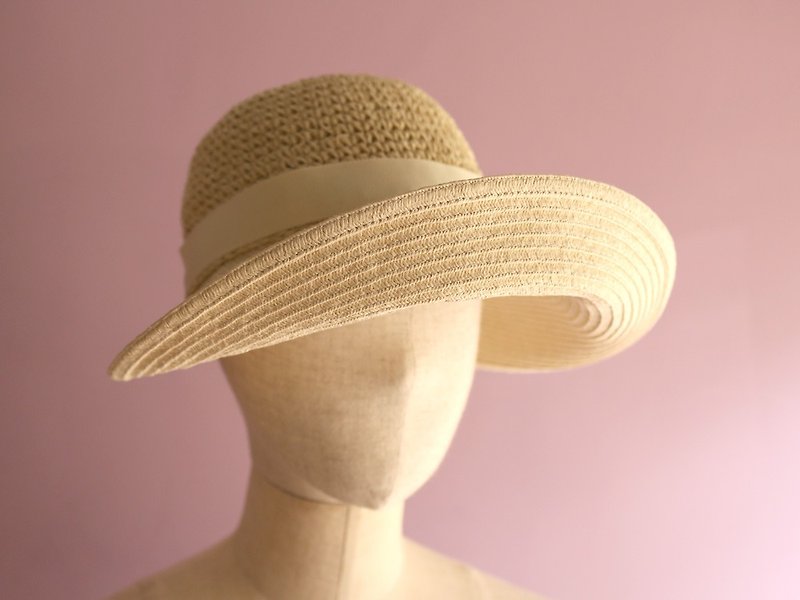 Foldable Wide Brimmed Hat "Mia White" - Hats & Caps - Paper White