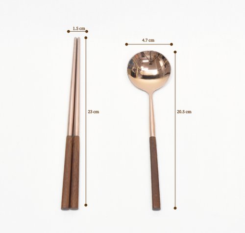 Let's go together for a light luxury retro tableware set  chopsticks,  spoons, gifts - Shop timestone-goods Cutlery & Flatware - Pinkoi