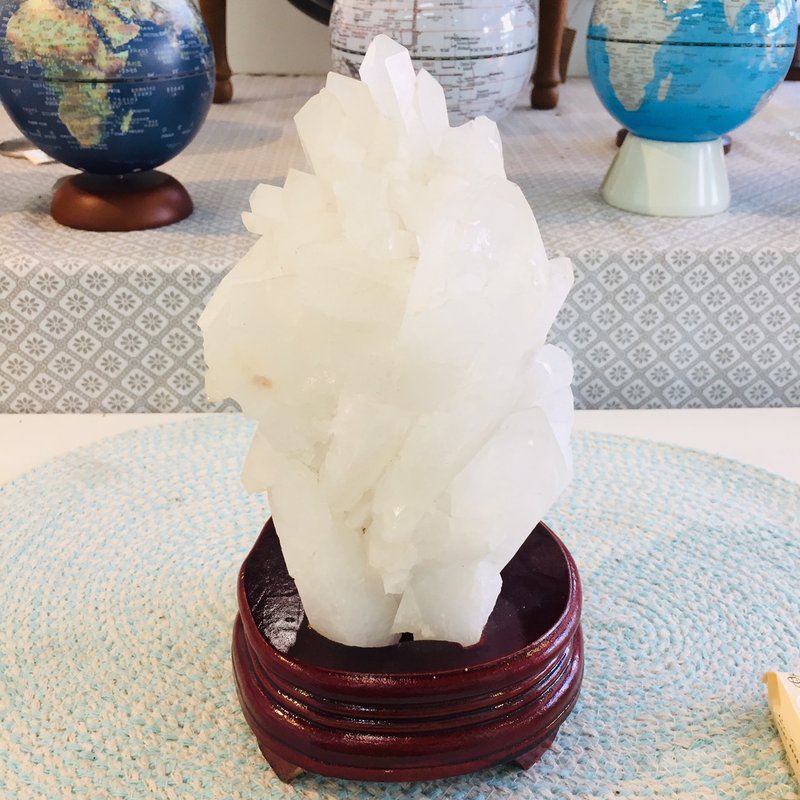 白水晶簇 水晶之王 能量強大 淨化 A135 - 擺飾/家飾品 - 水晶 白色