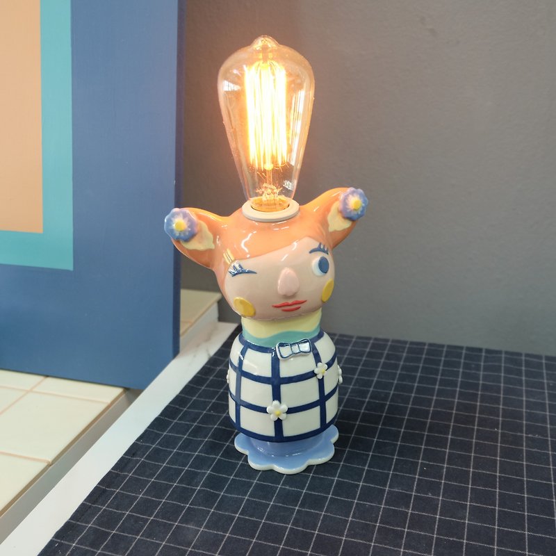 少女ランプ - 照明・ランプ - 陶器 多色