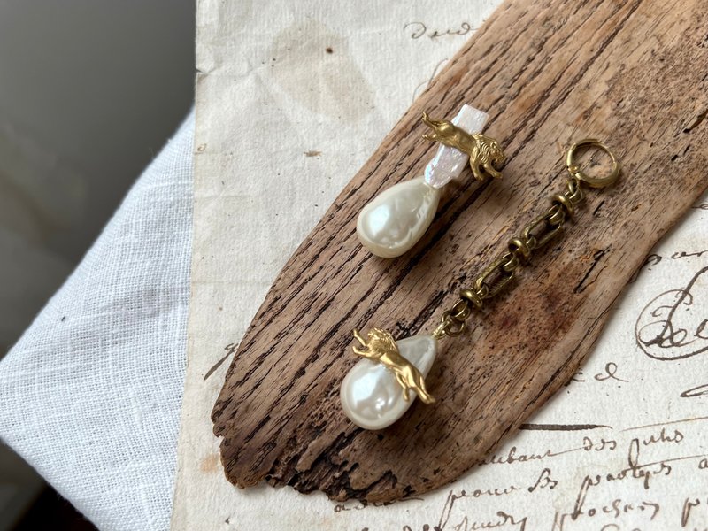 drops - Earrings & Clip-ons - Pearl Gold