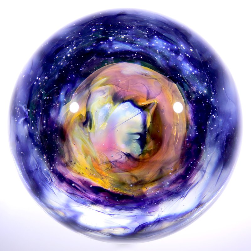 56mm 兩面星雲宇宙玻璃球擺設 no.M222 - 擺飾/家飾品 - 玻璃 黑色