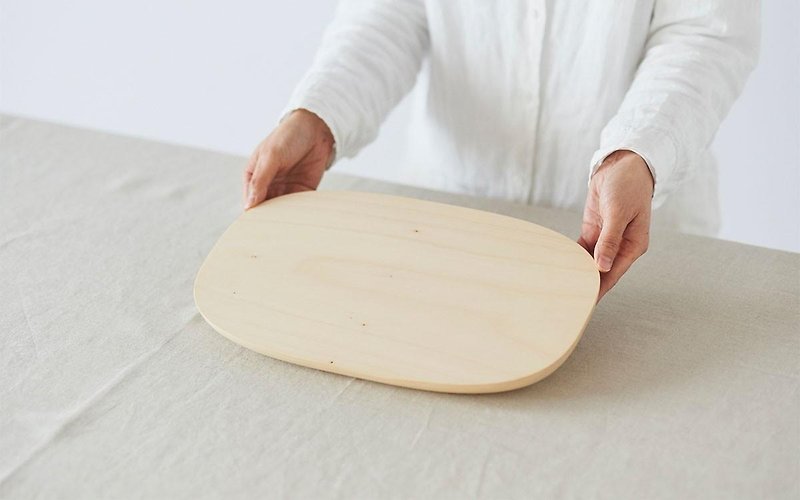 【SALE】イチョウの木のオーバルボード - 調理器具 - 木製 カーキ