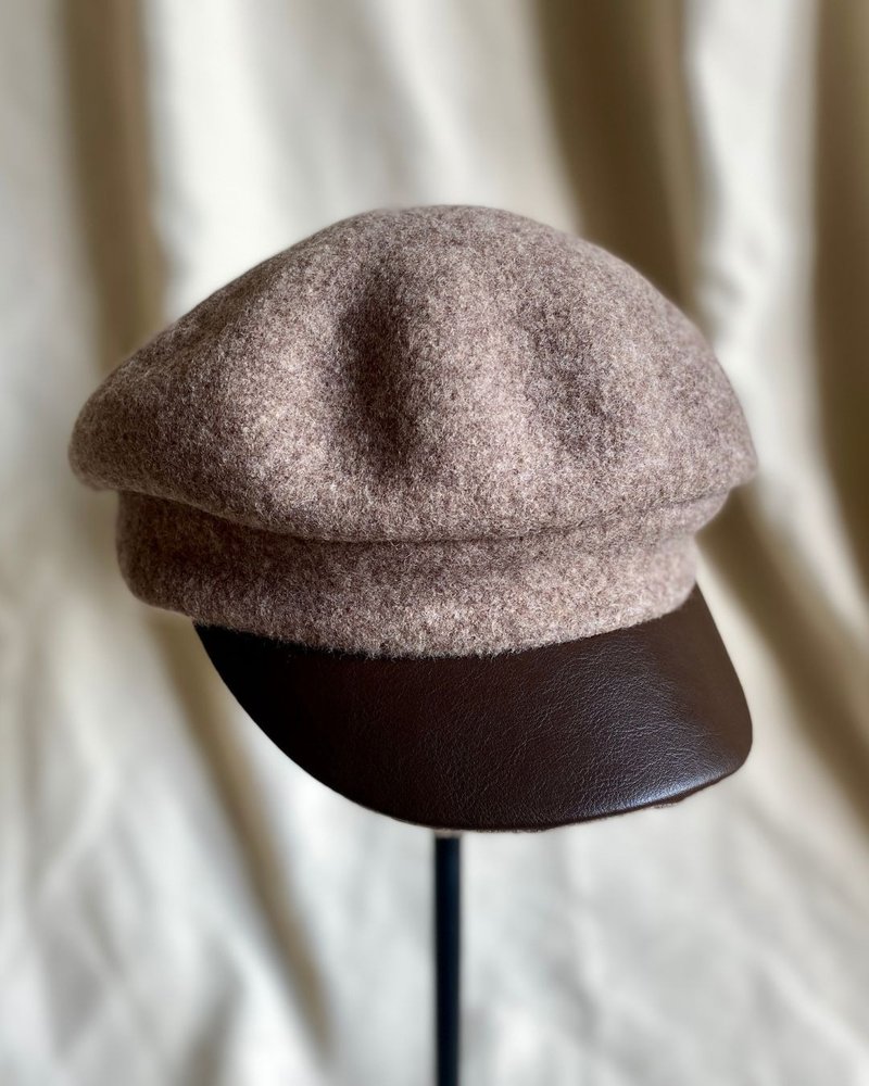 Modern Era Wool Newsboy Cap Warm Breathable - หมวก - ขนแกะ สีดำ