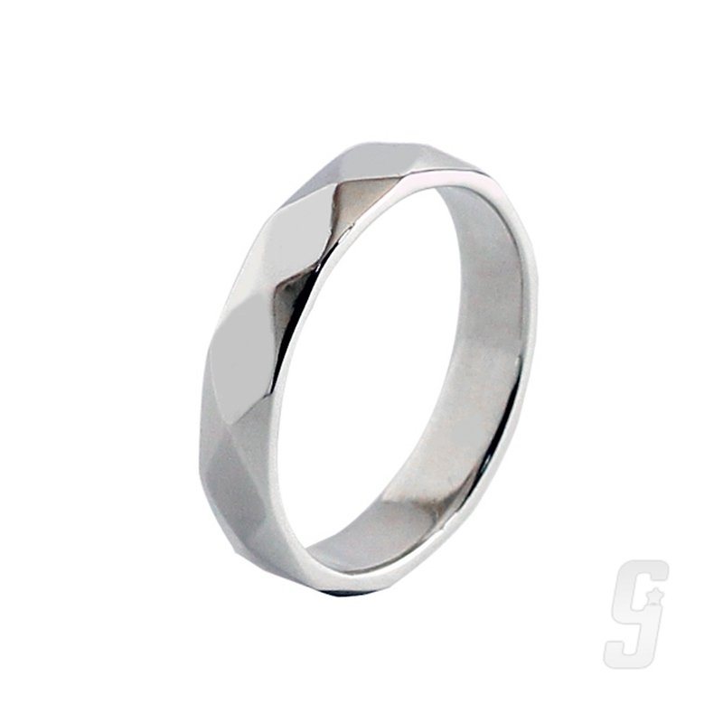 Geometry-Triangular Edge Ring-Wide Version - General Rings - Sterling Silver 