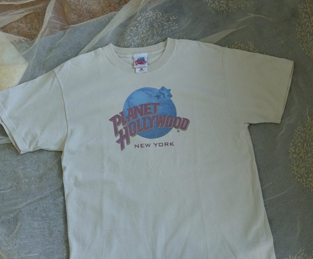 Vintage Planet Hollywood New york Tee Shirt - สตูดิโอ FNB Vintage  เสื้อยืดผู้ชาย - Pinkoi