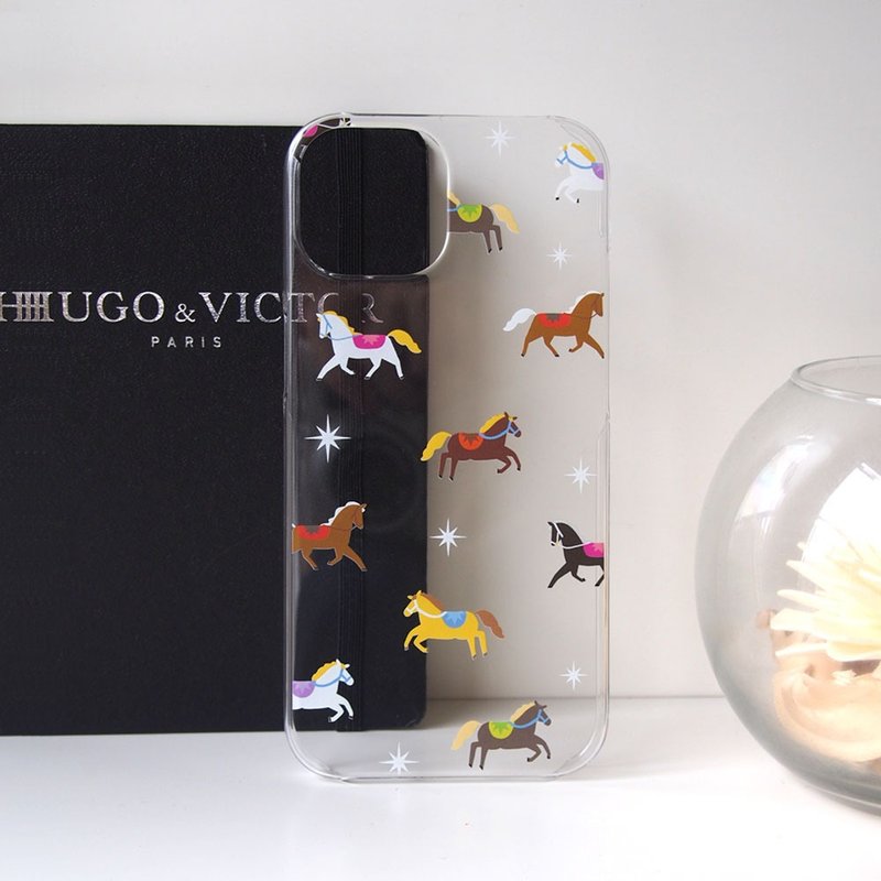 【プラスマホケース】馬ちらし - 手機殼/手機套 - 塑膠 透明