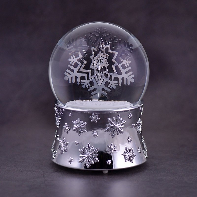 銀白色樂曲 生日 情人節 聖誕交換禮物 水晶球音樂盒 居家擺飾 - 擺飾/家飾品 - 玻璃 
