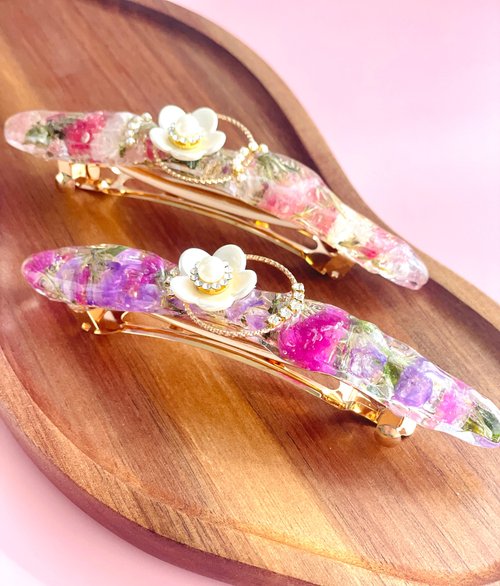 flower cat〜スターチス ロングバレッタ NEW✳︎dry flower〜ミモザ10