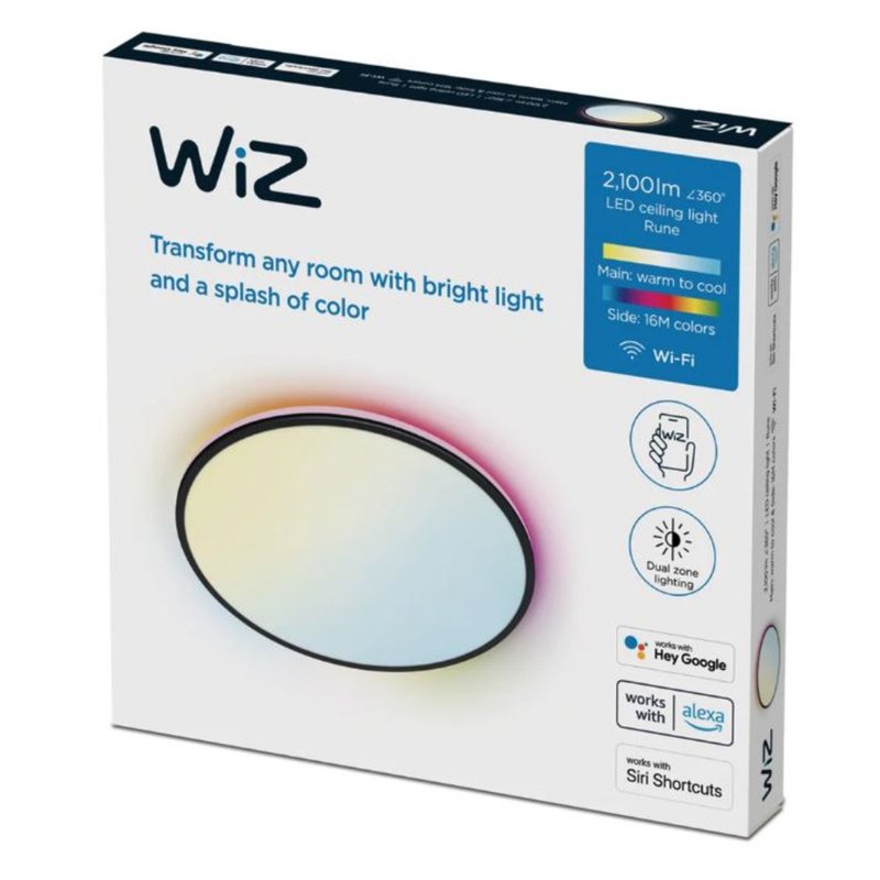 WiZ Rune 21W 27-65K TW RGB 天花燈(白色/黑色) - 燈具/燈飾 - 塑膠 黑色