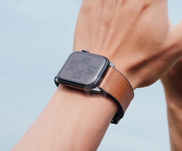 Apple Watch 42/44/45/49mm Straden water-repellent leather strap- Brown -  Shop UNIQ Watchbands - Pinkoi