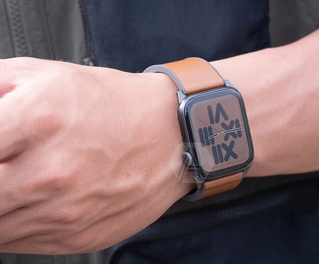 Apple Watch 42/44/45/49mm Straden water-repellent leather strap- Brown -  Shop UNIQ Watchbands - Pinkoi | Uhrenarmbänder
