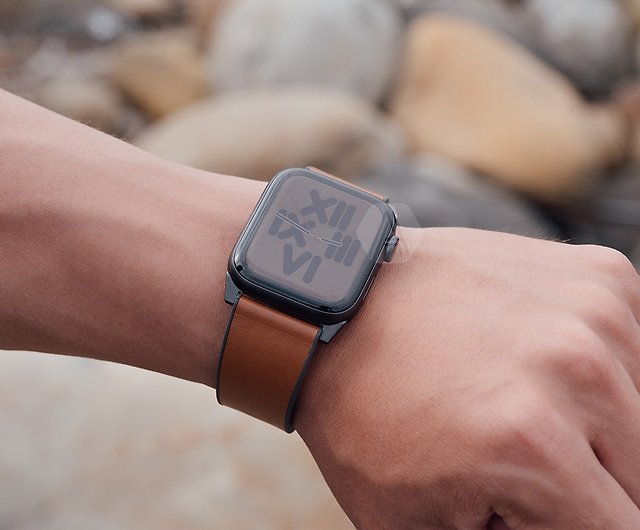 Apple Watch 42/44/45/49mm Straden water-repellent leather strap- Brown -  Shop UNIQ Watchbands - Pinkoi