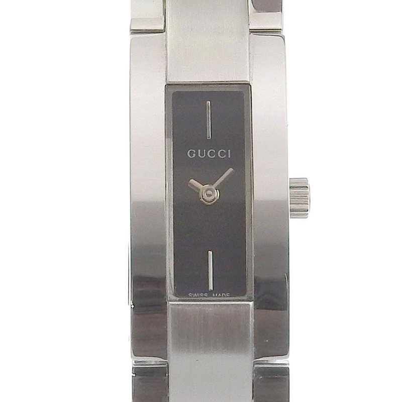 【日本直送】グッチ GUCCI Gロゴ 腕時計 3600M SS シルバー クオーツ アナログ表示 黒文字盤 レディース【中古】 - 女錶 - 不鏽鋼 銀色